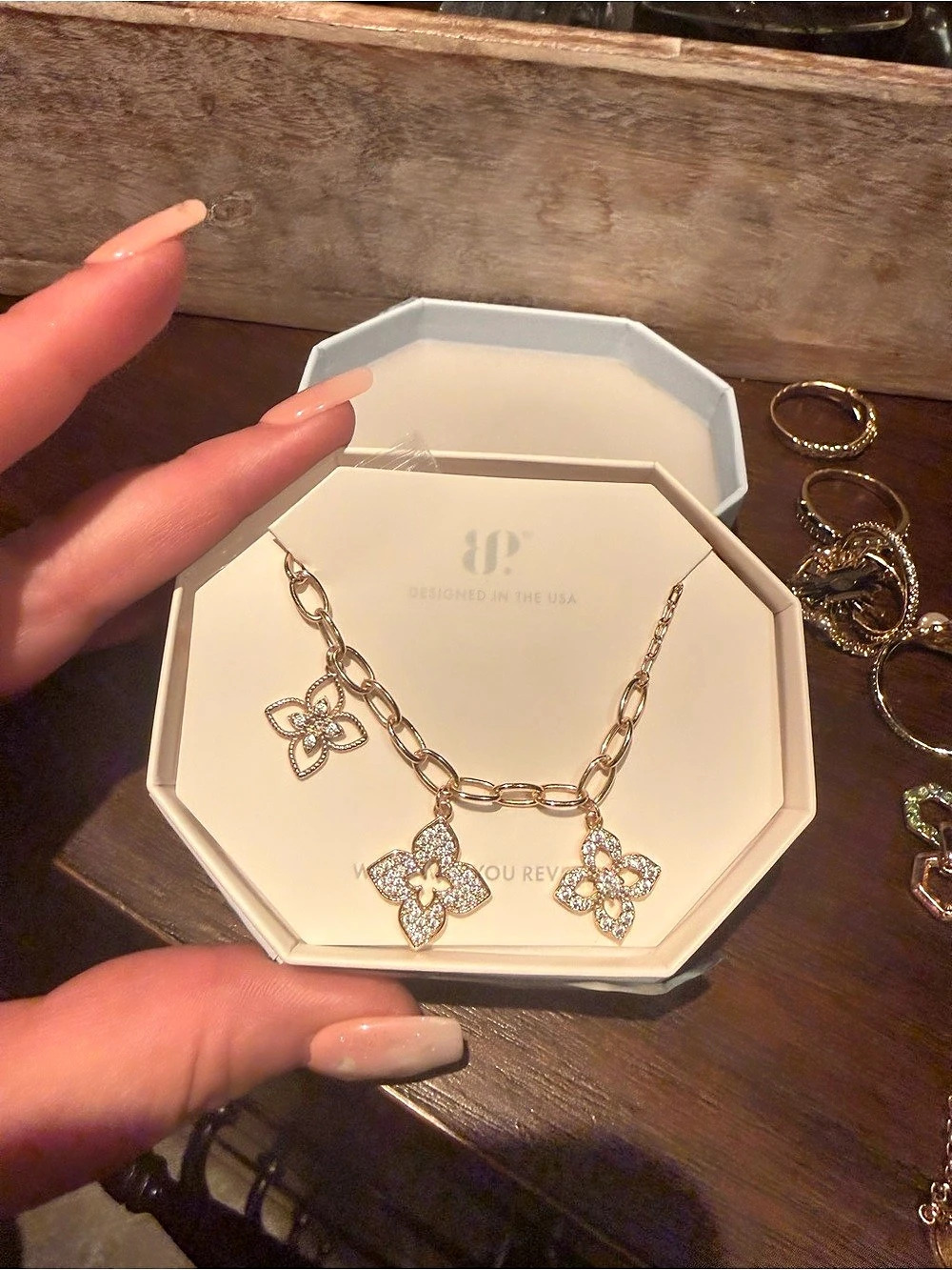 Bomb Party Always Triple Booked Exclusive Bringback OG Necklace Gold NWT